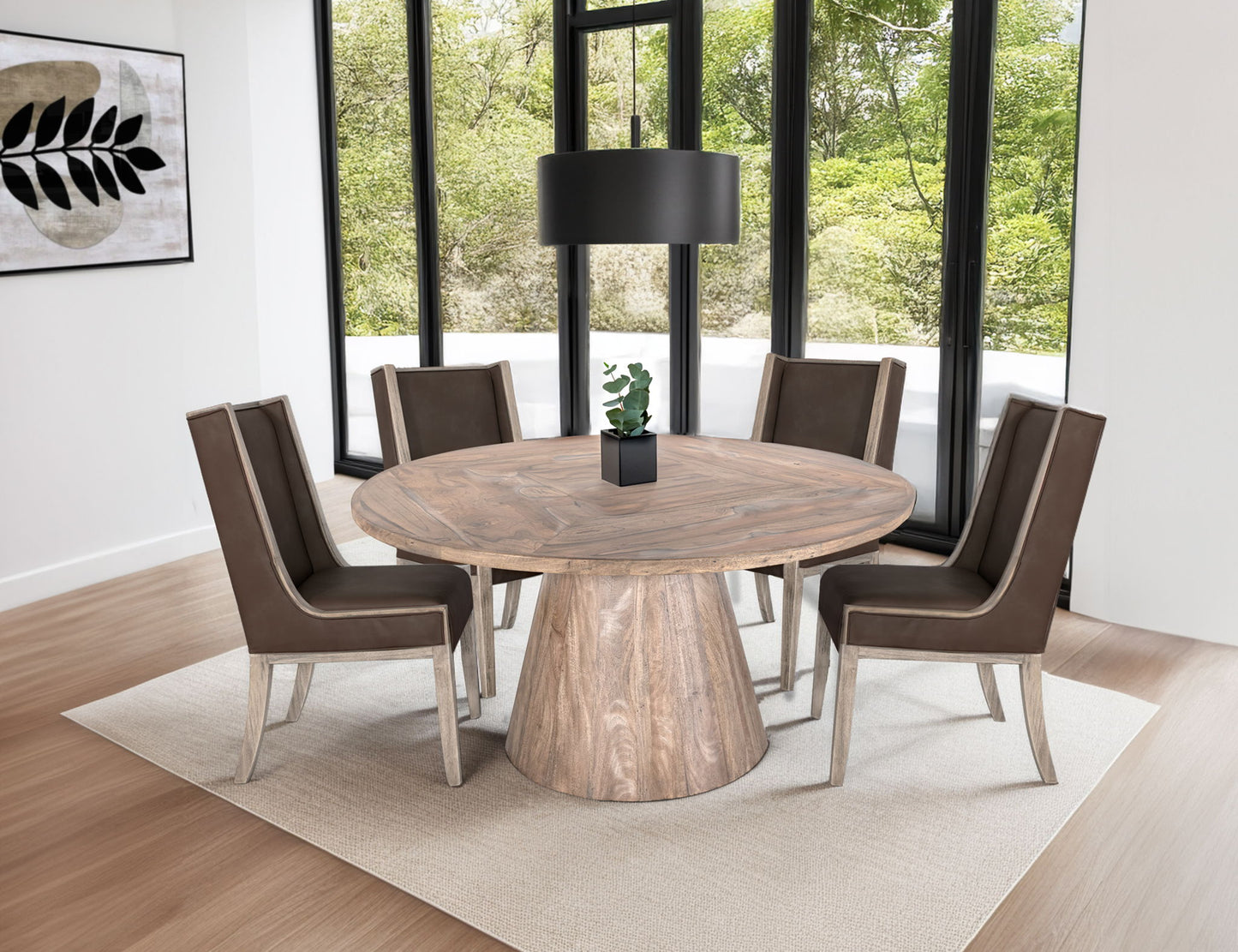 White Balam - Round Dining Table - Ivory White