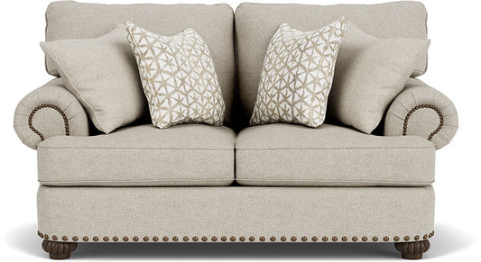 Patterson - Fabric Loveseat, Nailhead Trim