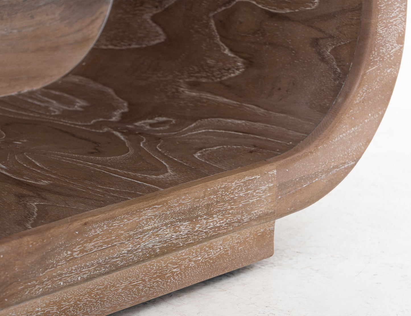 Balam - Wooden Bench With Cushioned Seat - Ivory White