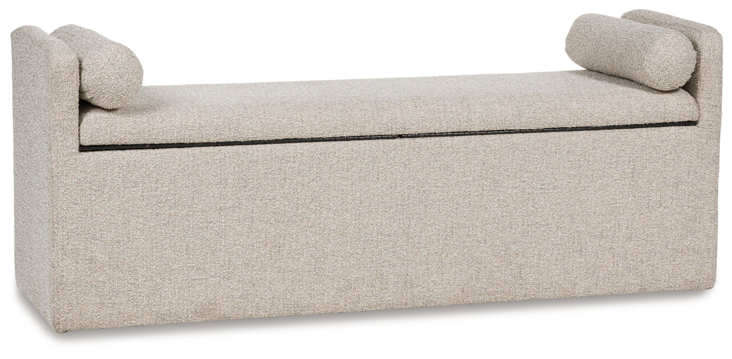 Galliden - Beige - Large Upholstered Dining Room Bench