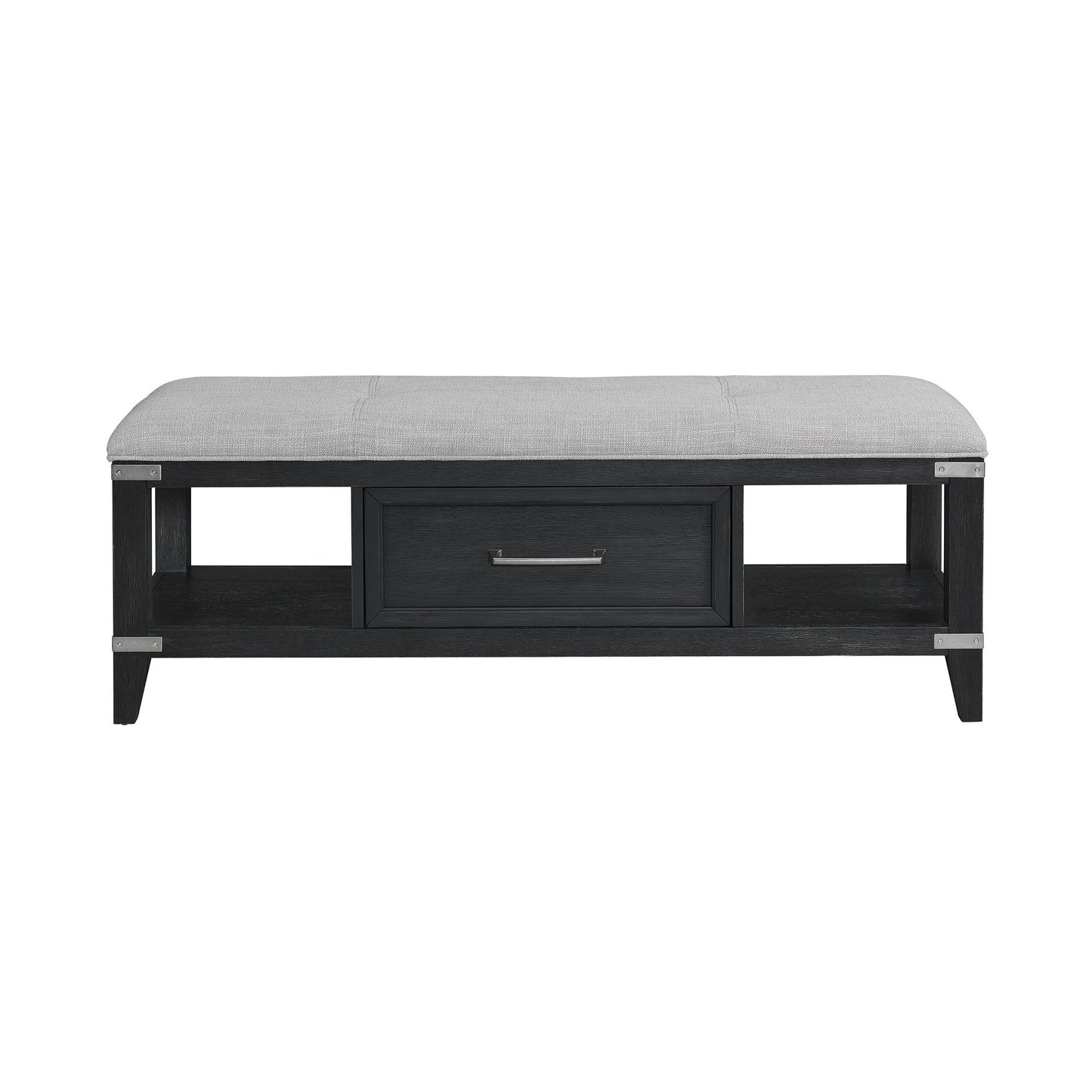 Laguna - Storage Bench - Weathered Steel