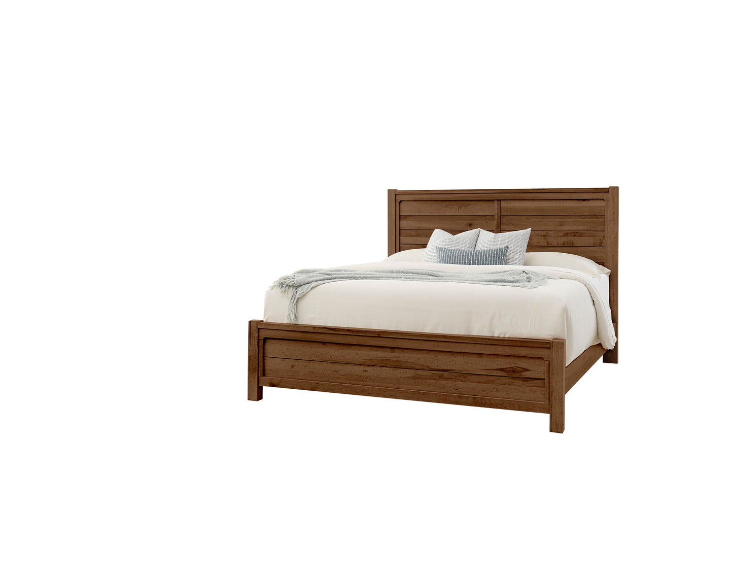 Cool Rustic - King Plank Bed - Amber