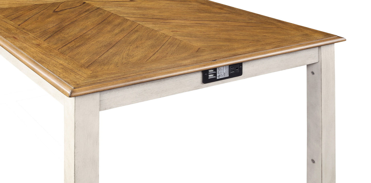 Amy - 60" Counter Table & Chairs With Storage