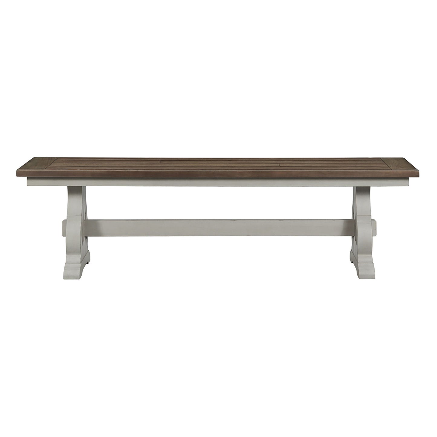 Drake - Dining Bench - Rustic White / French Oak