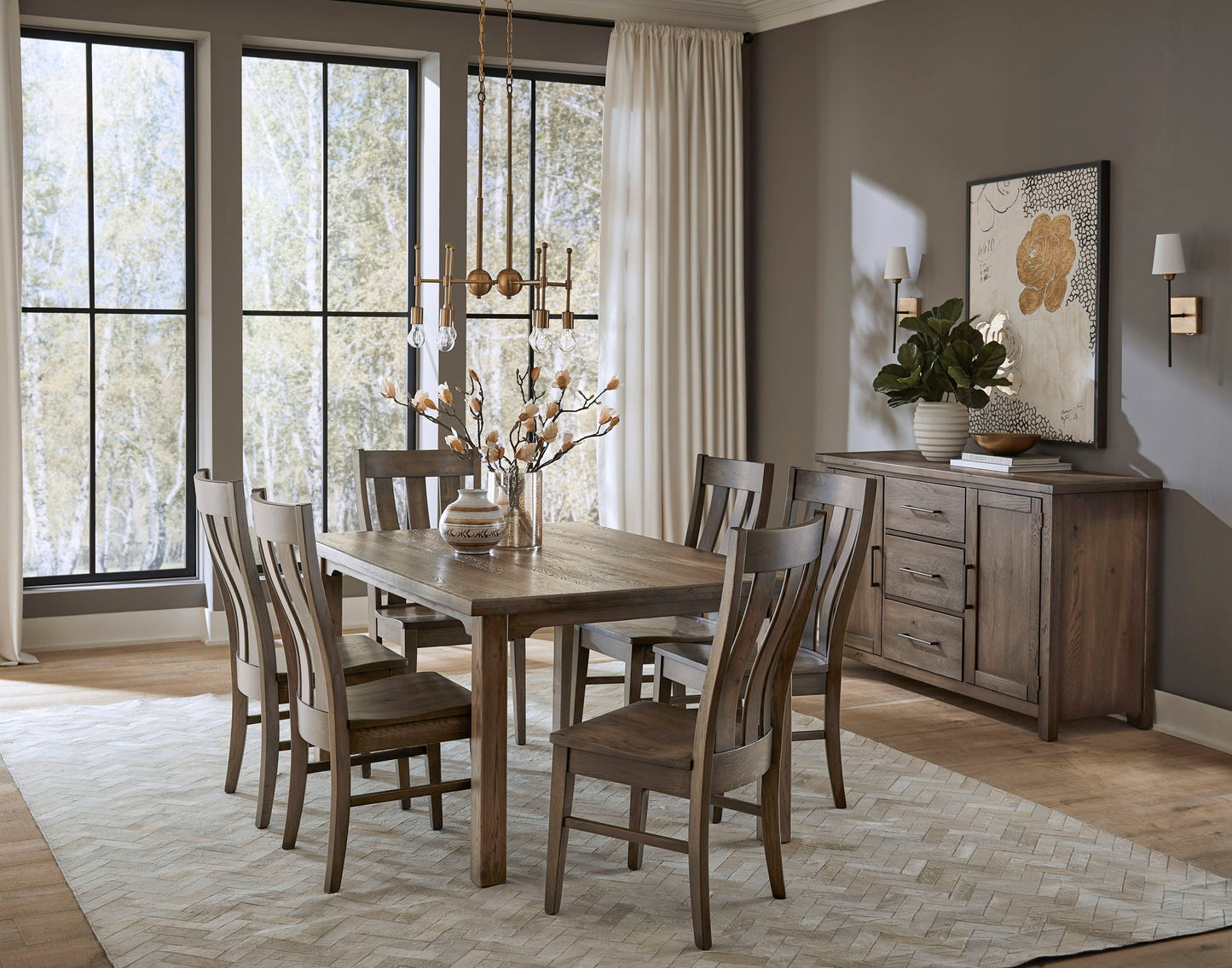 Dovetail - Friendship Table - 60" - Aged Gray