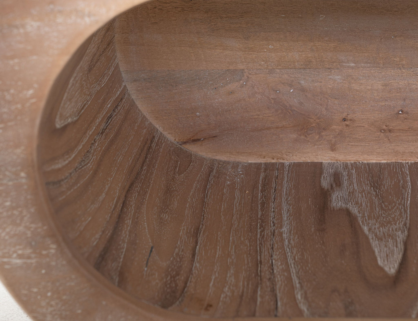 Balam - Wooden Bench With Cushioned Seat - Ivory White