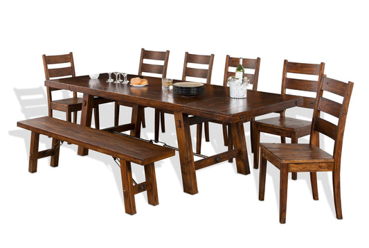 Tuscany - 40" Ladderback Chair With Wood Seat - Vintage Mocha