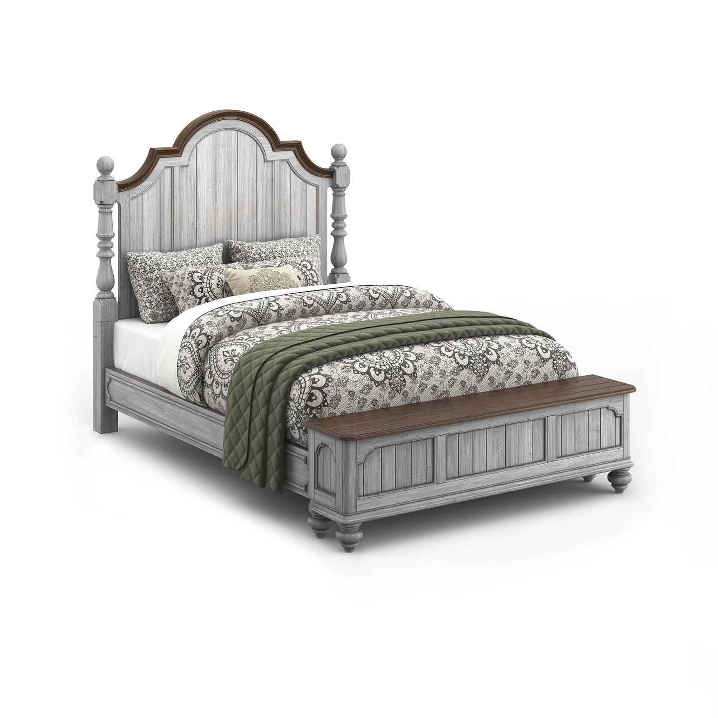 Plymouth - Queen Poster Footboard - Gray