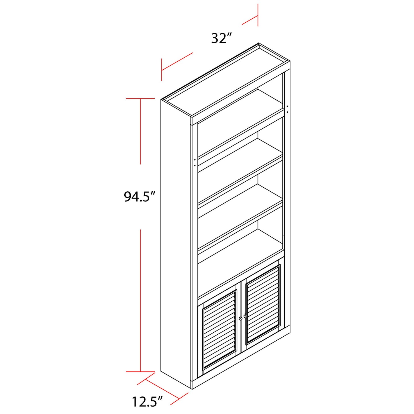 Boca - Open Top Bookcase