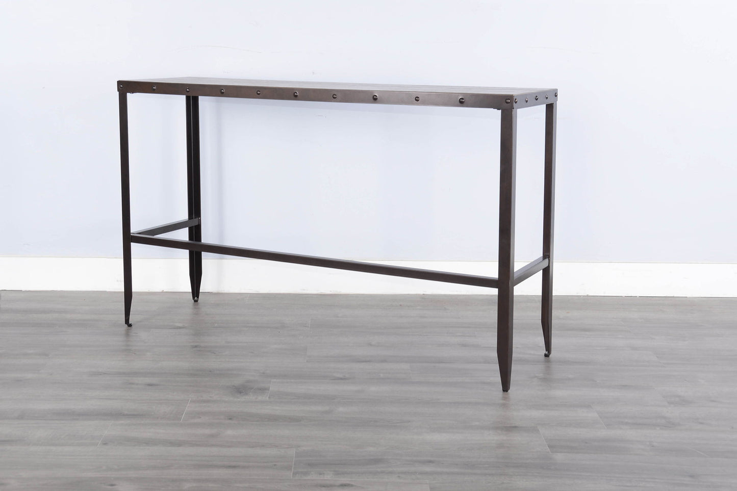 San Diego - Wood And Metal Sofa Bar Table - Antique Brown