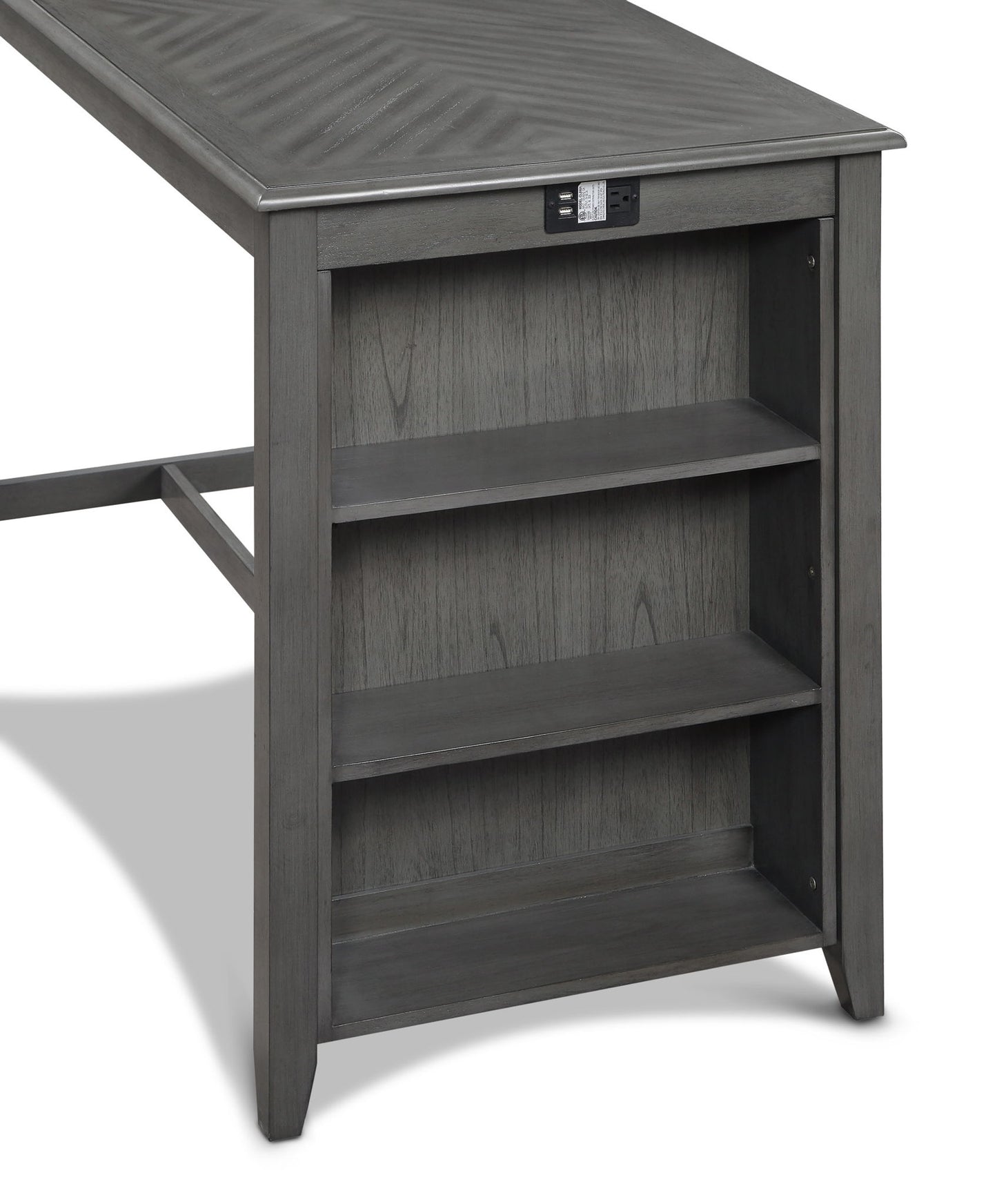 Amy - 60" Counter Table & Chairs With Storage