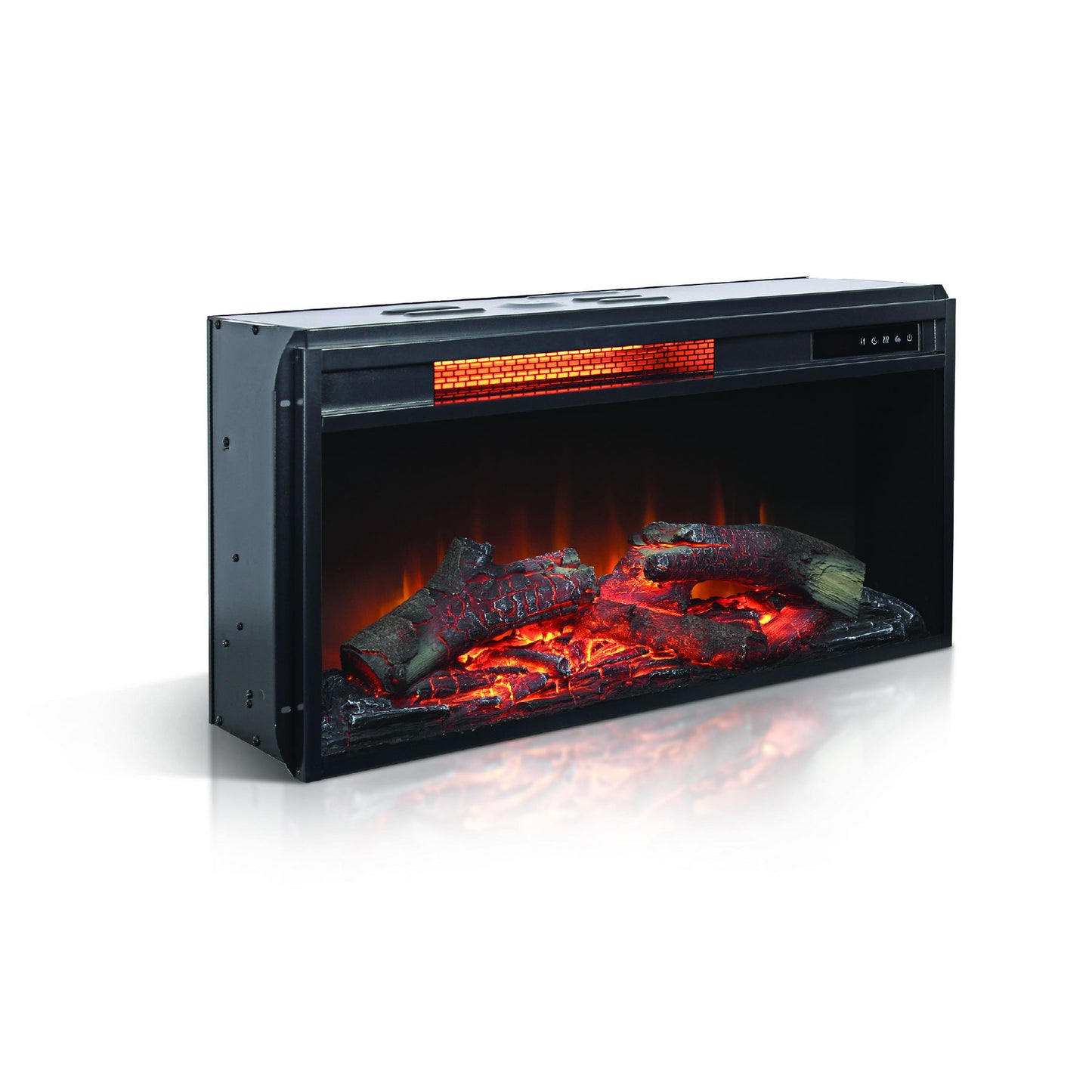28" Log Fireplace Insert - Black