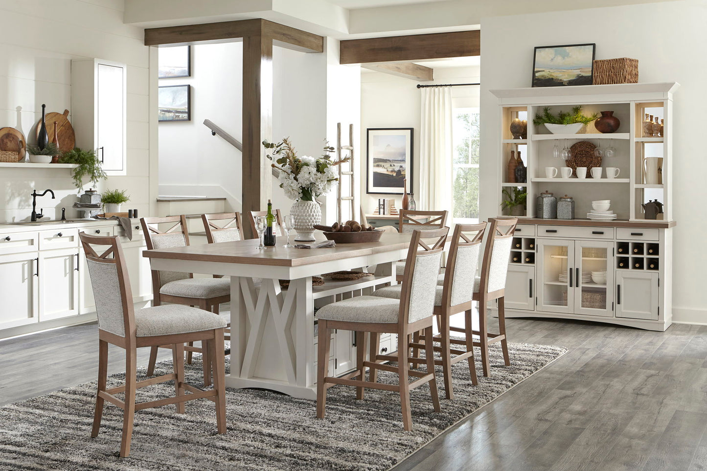Americana Modern Dining - Upholstered Counter Chair (Set of 2) - Cotton