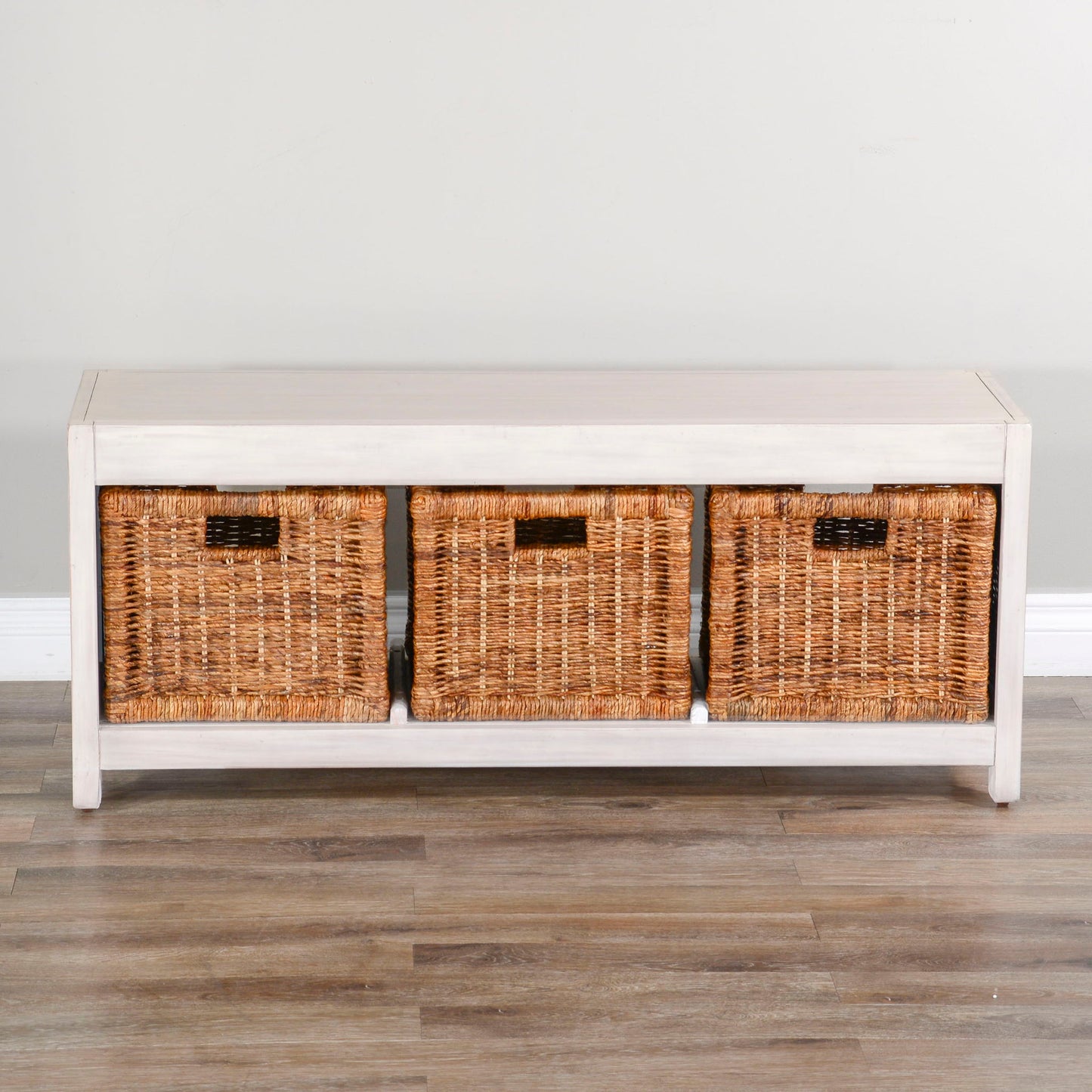 Storage Bookcase And Bench - White