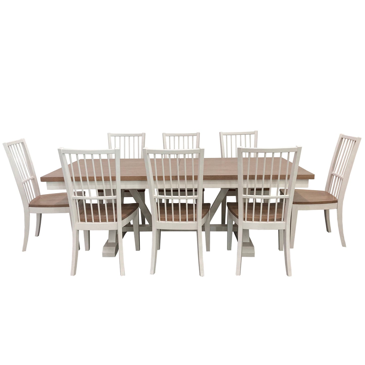 Americana Modern Dining - Trestle Extendable Dining Table - Cotton