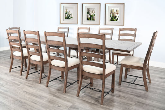 Yellowstone Folding Leaf Extension 11 Piece Dining Set - Buckskin