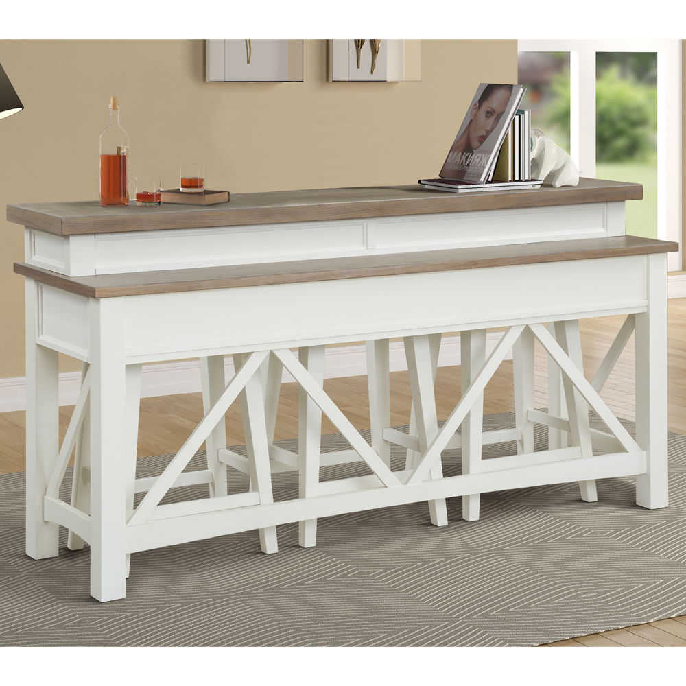 Americana Modern - Everywhere Console With 3 Stools - Cotton