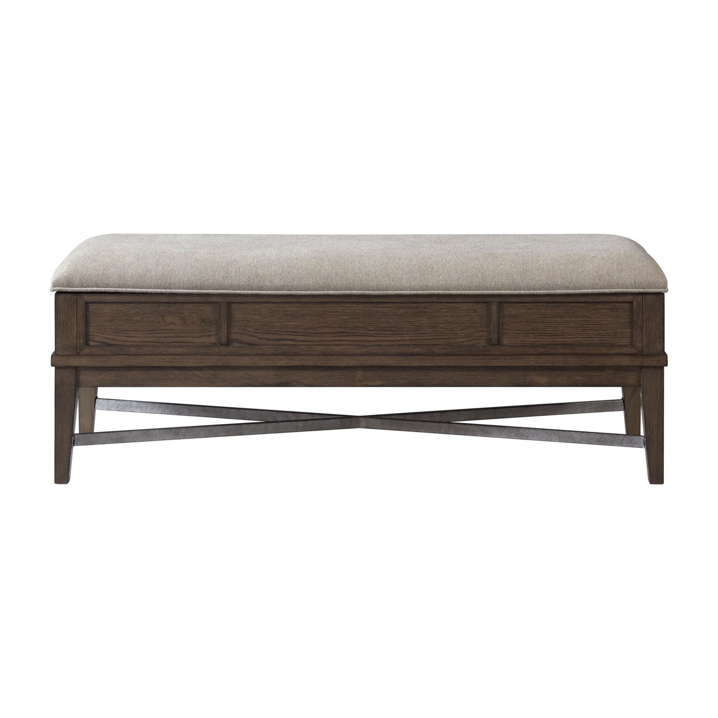 Preston - Storage Bench - Weathered Vintage Oak