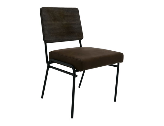 Balam - Upholstered Seat & Metal Base Chair (Set of 2) - Oil Black