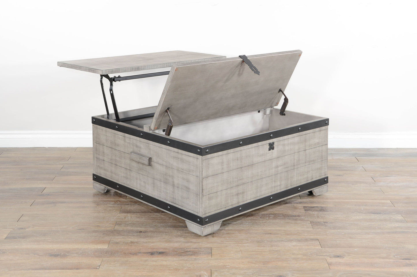 Alpine - Coffee Table With Lift Top And Casters - Gray