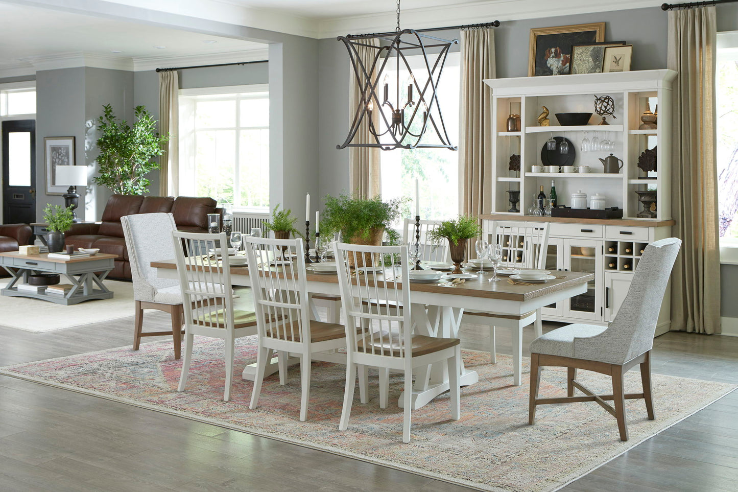 Americana Modern Dining - Trestle Dining Table - Cotton