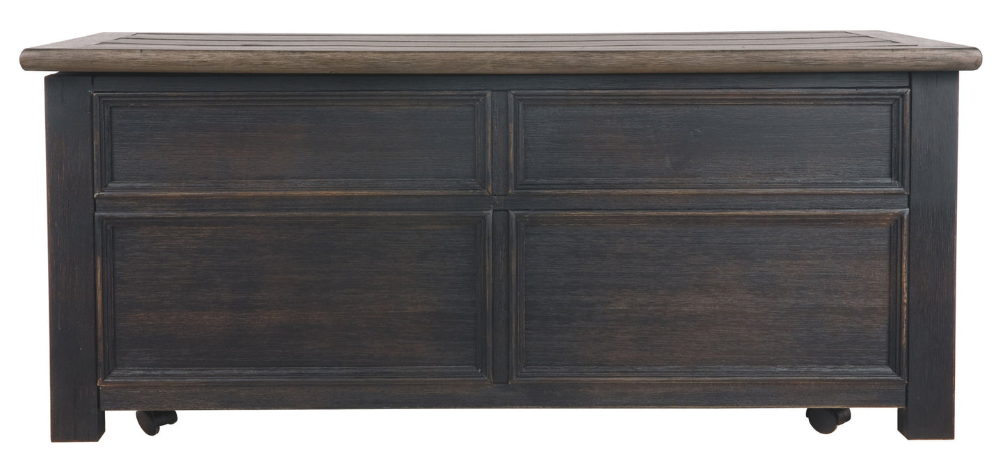 Tyler Creek - Grayish Brown / Black - Lift Top Cocktail Table
