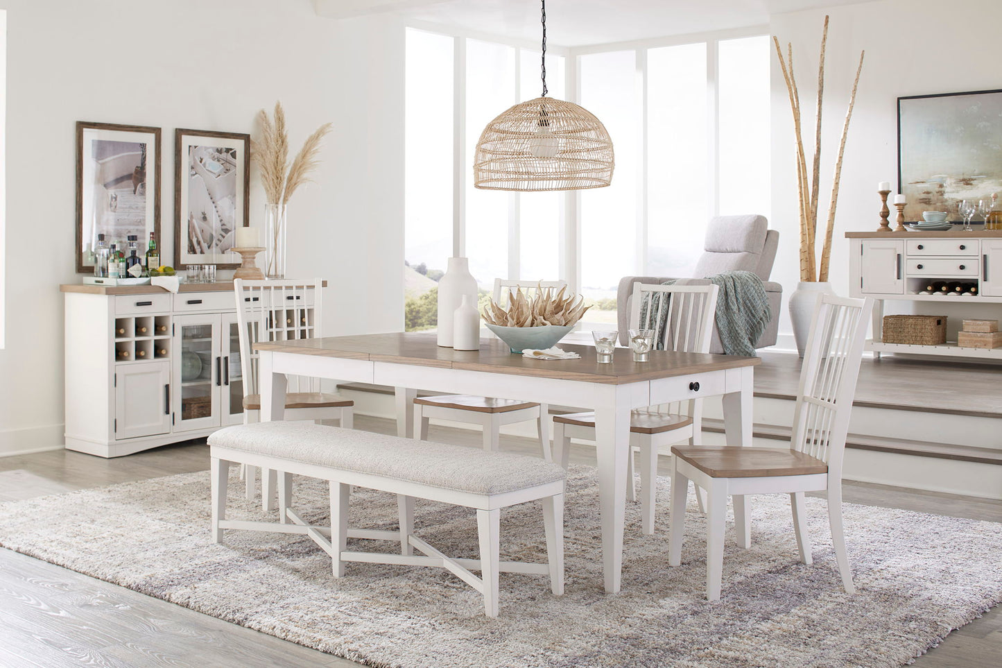 Americana Modern Dining - Upholstered Bench - Cotton
