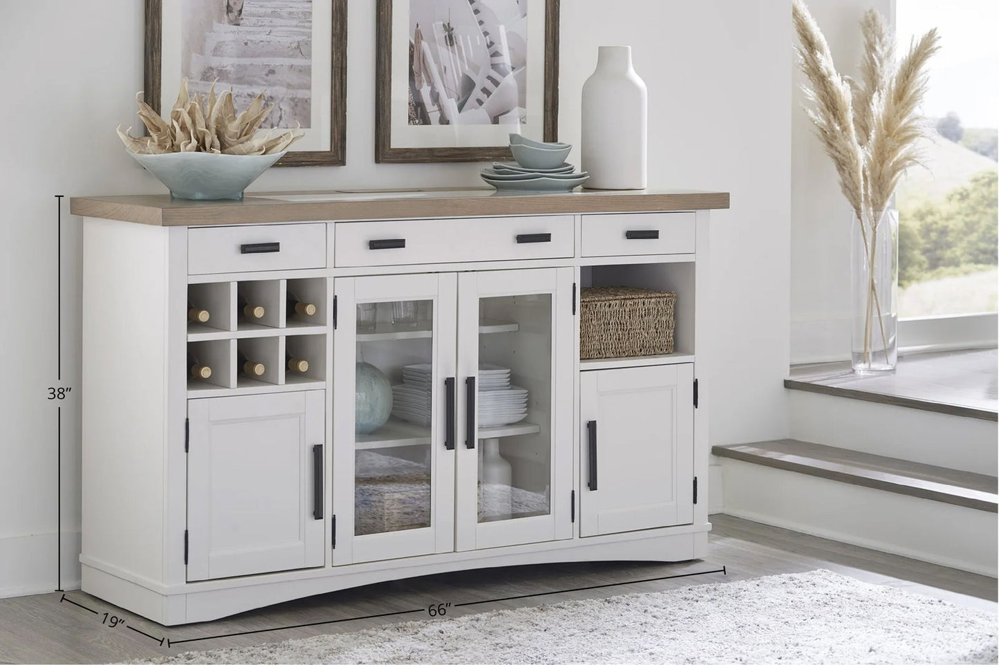 Americana Modern Dining - Buffet Server With Quartz Insert - Cotton