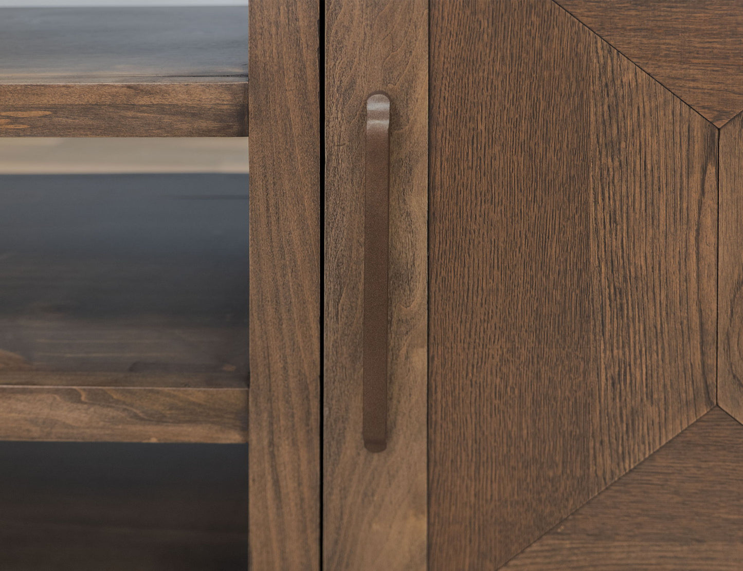 Novus lodge - 2 Doors TV Stand - Walnut Brown