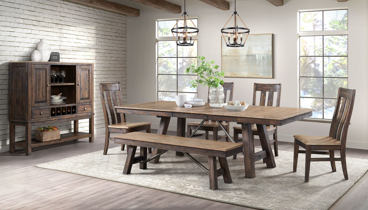 Transitions - Trestle Dining Table - Driftwood / Sable