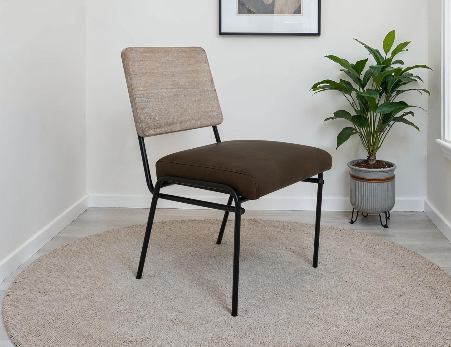 Balam - Chair (Set of 2) - Ivory White / Dark Brown