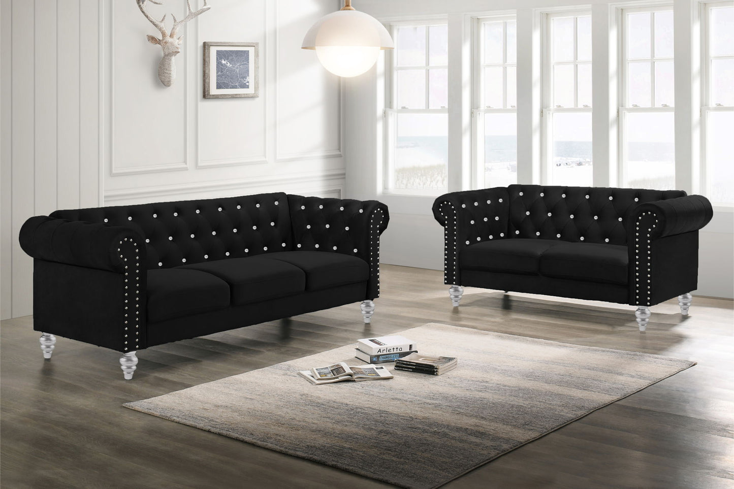 Emma - Crystal Loveseat