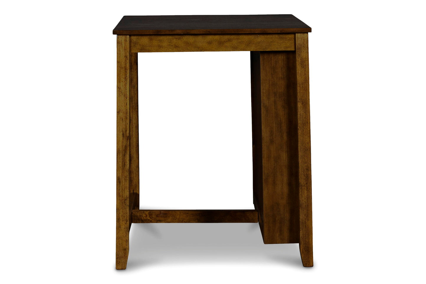 Gia - Counter Table With 2 Chairs & Storage Shelf - Brown