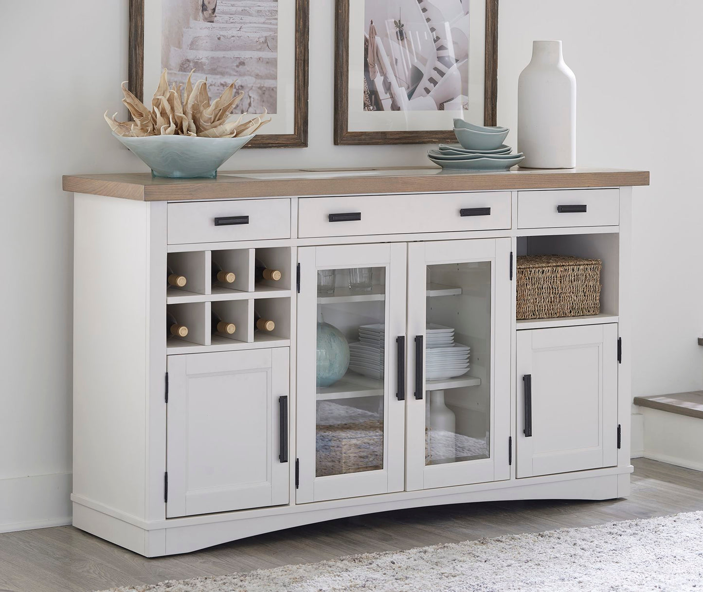Americana Modern Dining - Buffet Server With Quartz Insert - Cotton