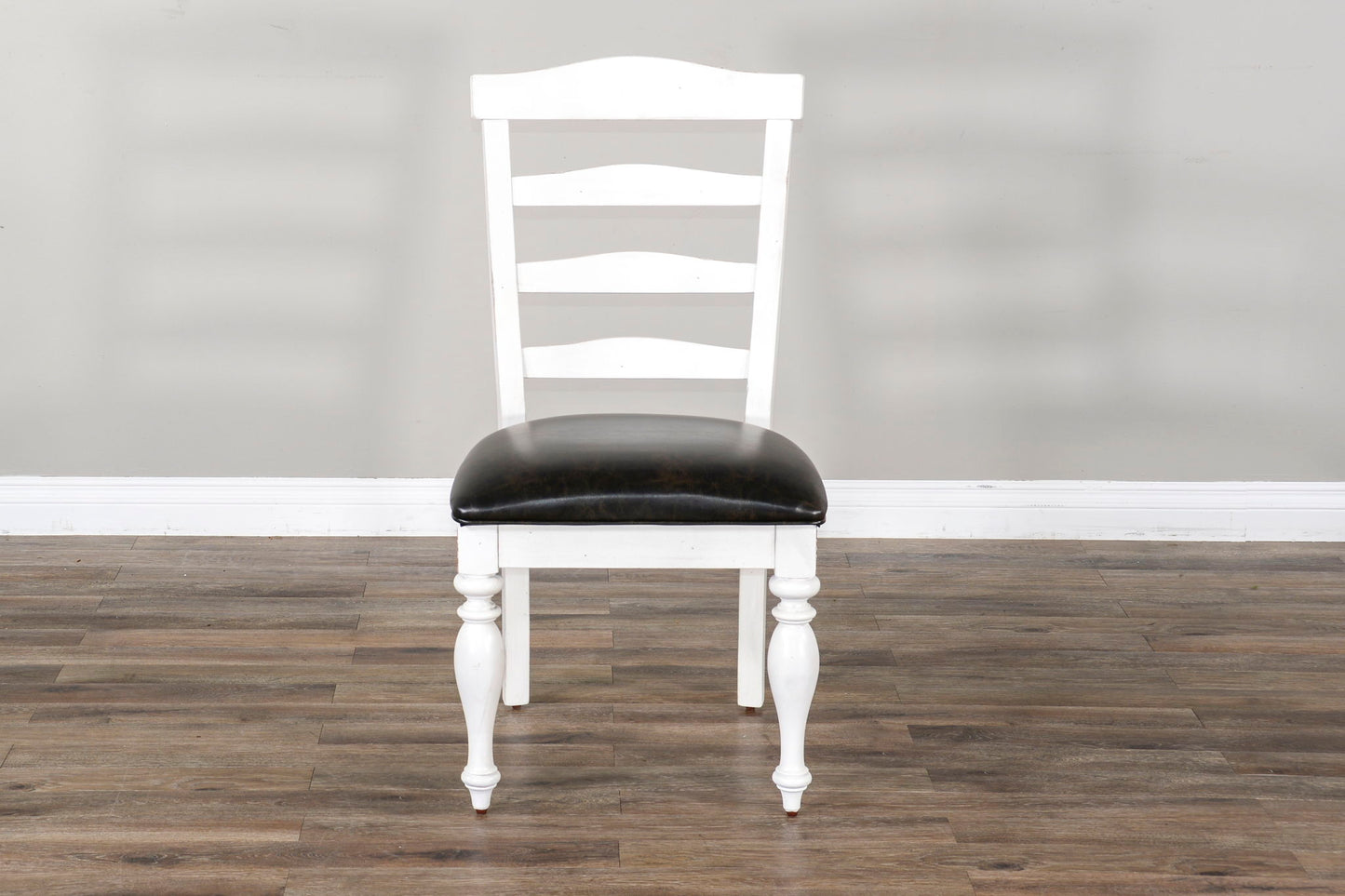Carriage House - Ladderback Chair (Set of 2) - Cottage White / Europen Dark