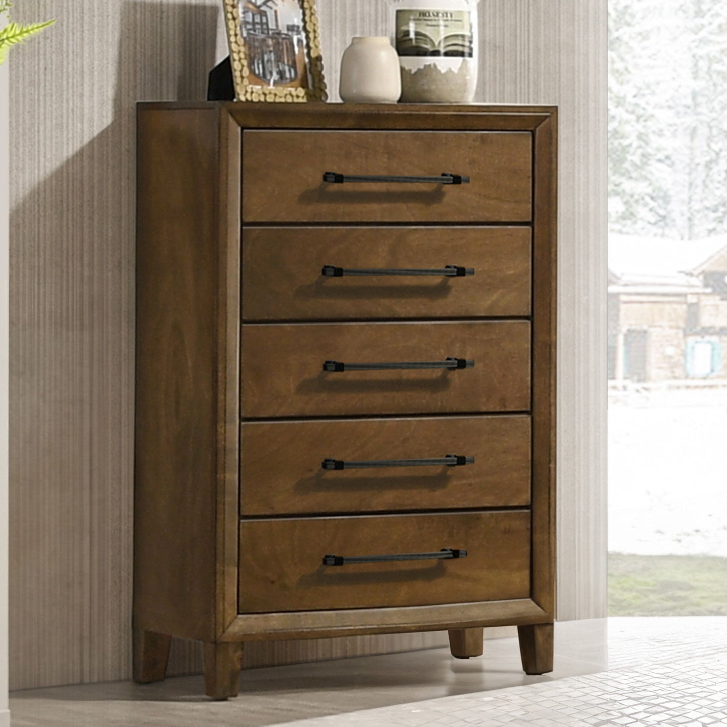 Ballard - 5 Drawer Chest - Walnut
