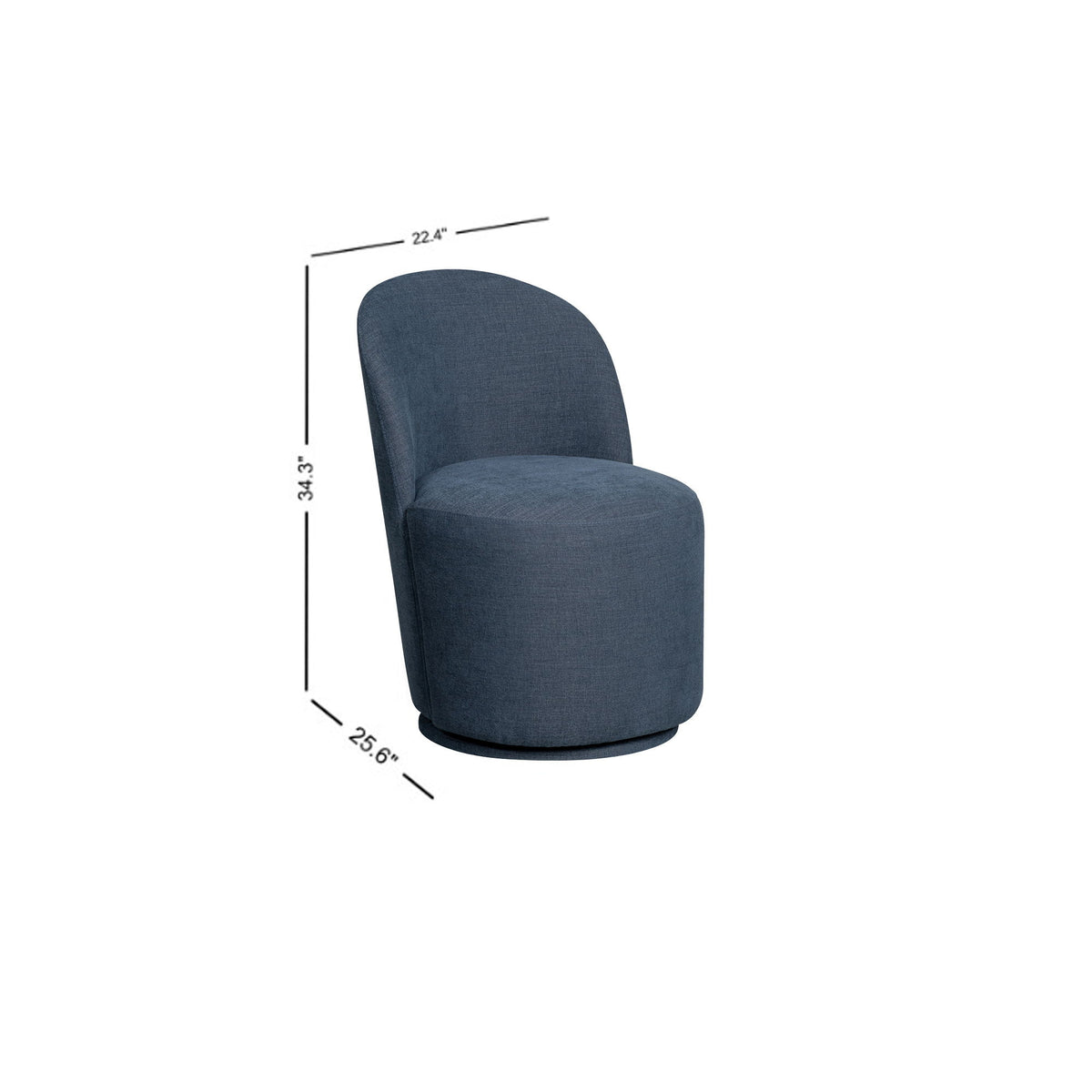Upholstered Dining Chair Curved Back Modern