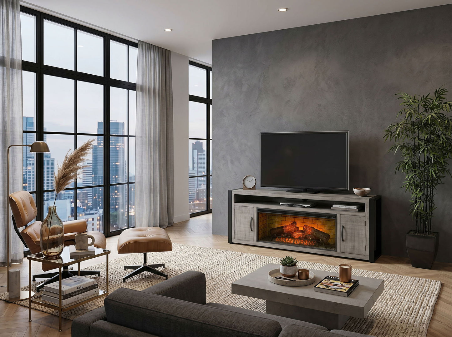 Alpine - Entertainment Wall - Gray