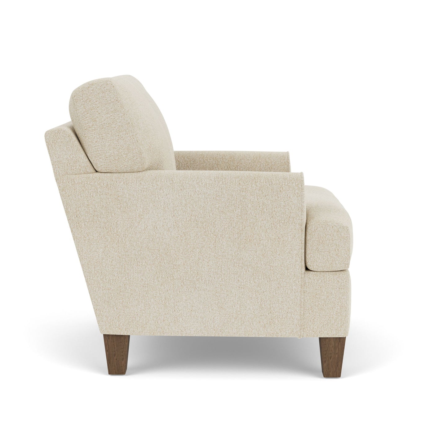 Moxy - Fabric Chair, T-Shaped Seat Cushion, Rounded Mailbox Arms