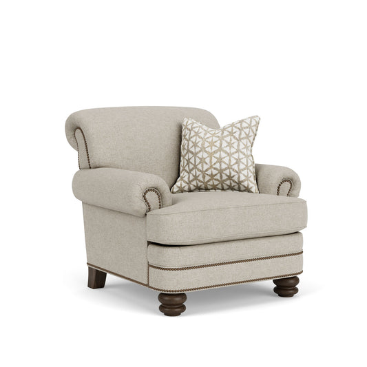 Bay Bridge - Fabric Chair, Nailhead Trim