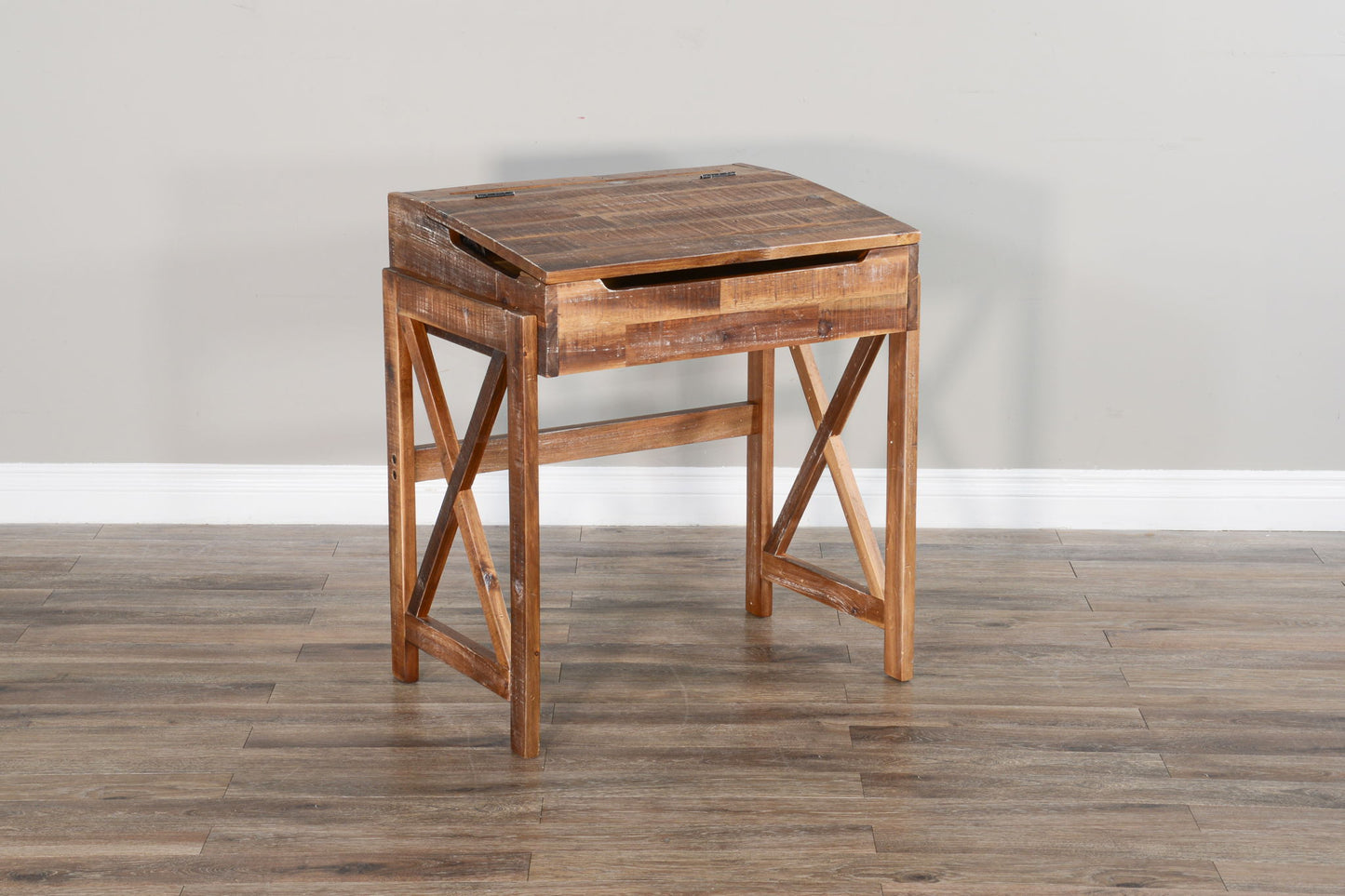 Havana - School Desk, X-Base - Light Brown
