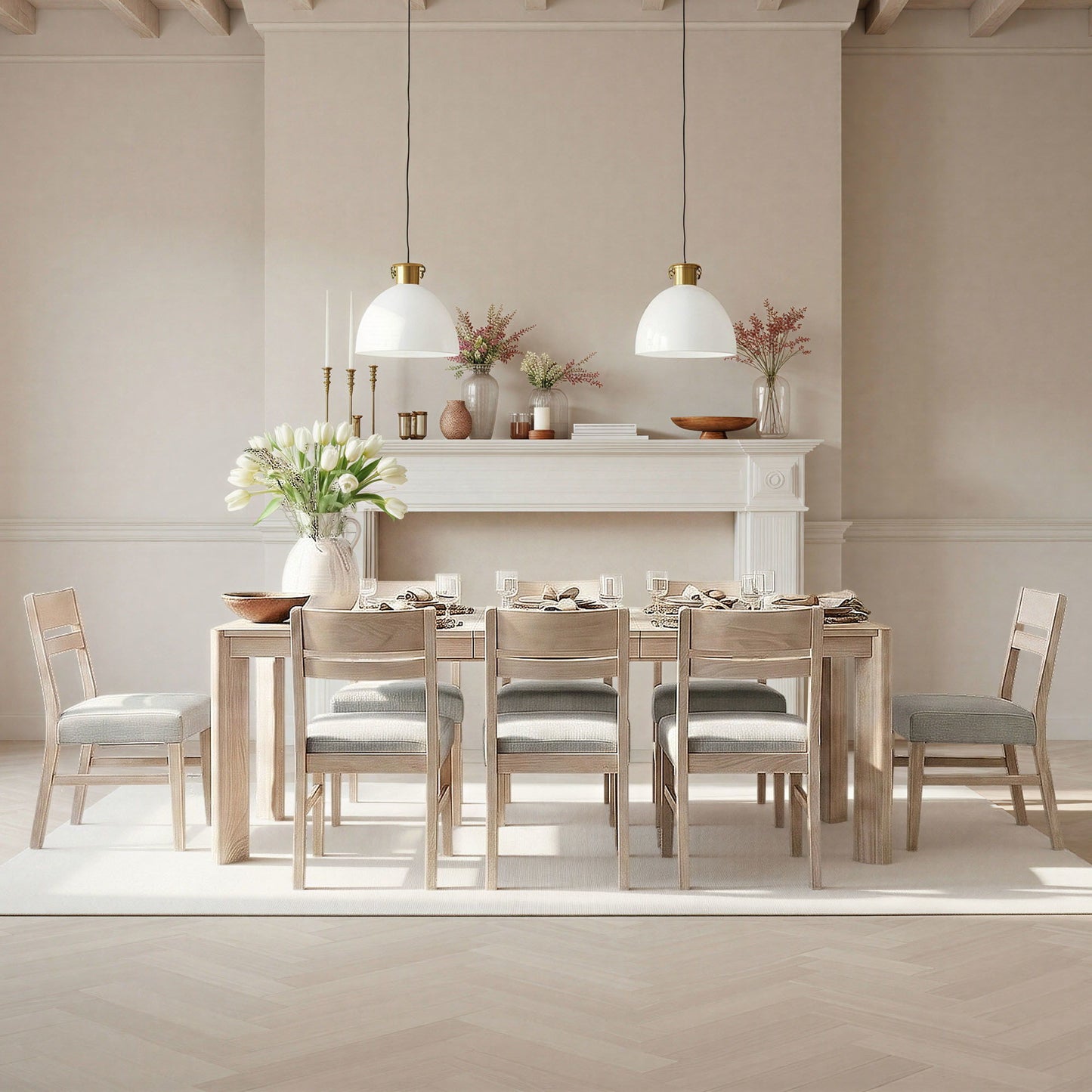 West End - Ladder Chair With Ivory Seat