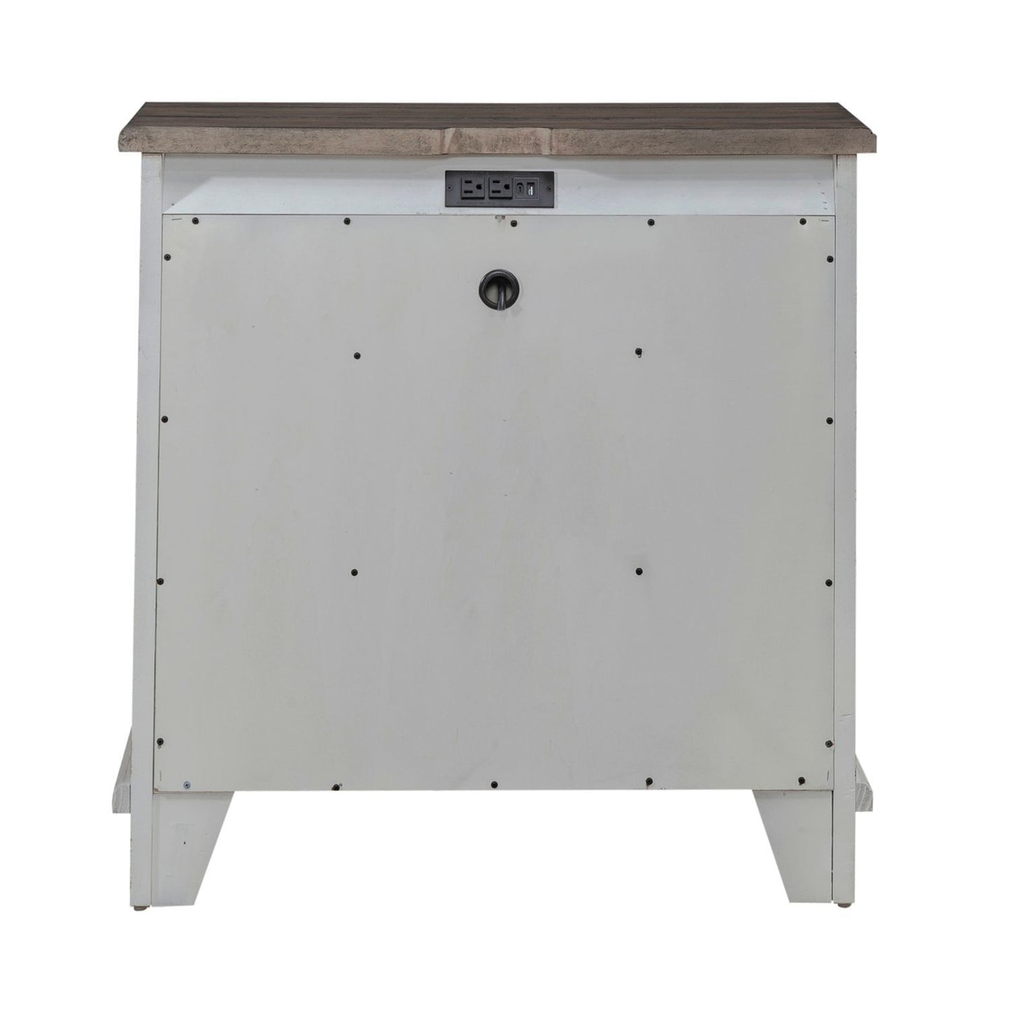 River Place - Bedside Chest With Charging Station - White