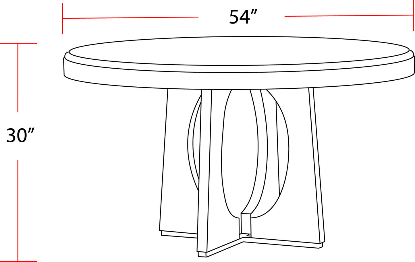 Escape - Round Dining Table - Glazed Natural Oak / Black Metal Trim
