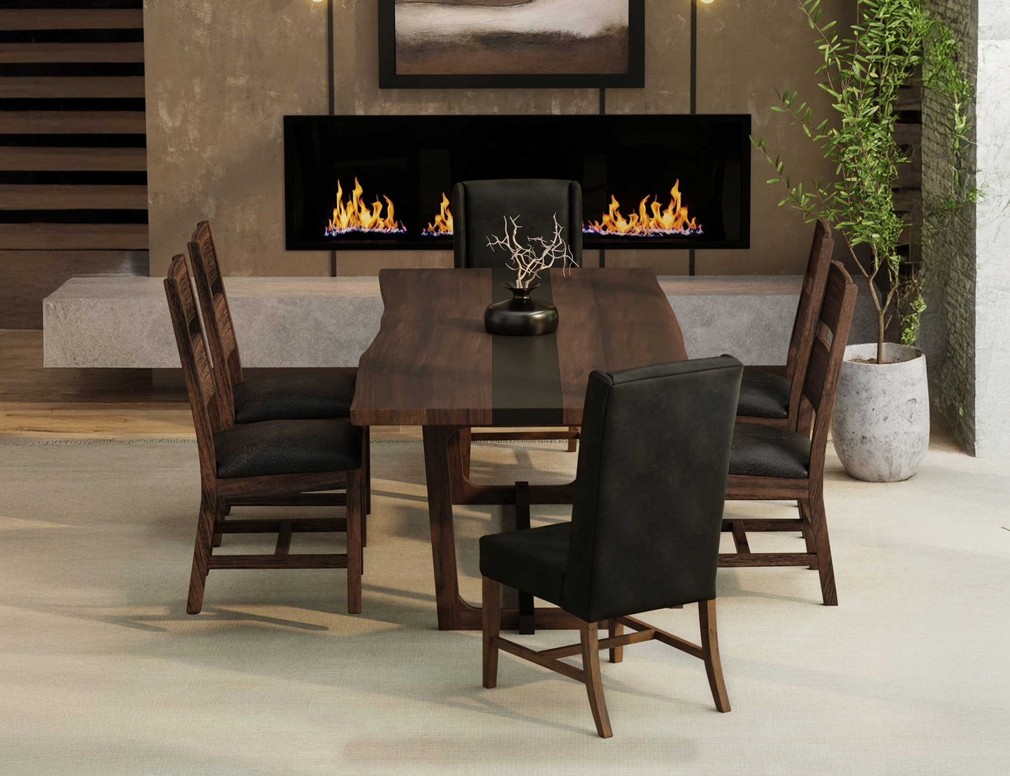 Riverwood - Upholstered Chair (Set of 2) - Licorice Brown