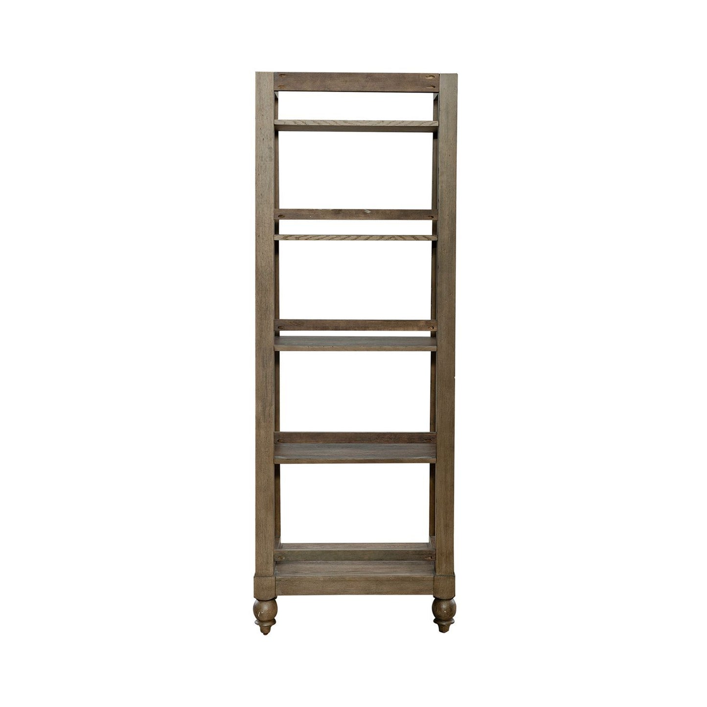 Americana Farmhouse - Wood Leaning Pier Bookcase - Dusty Taupe
