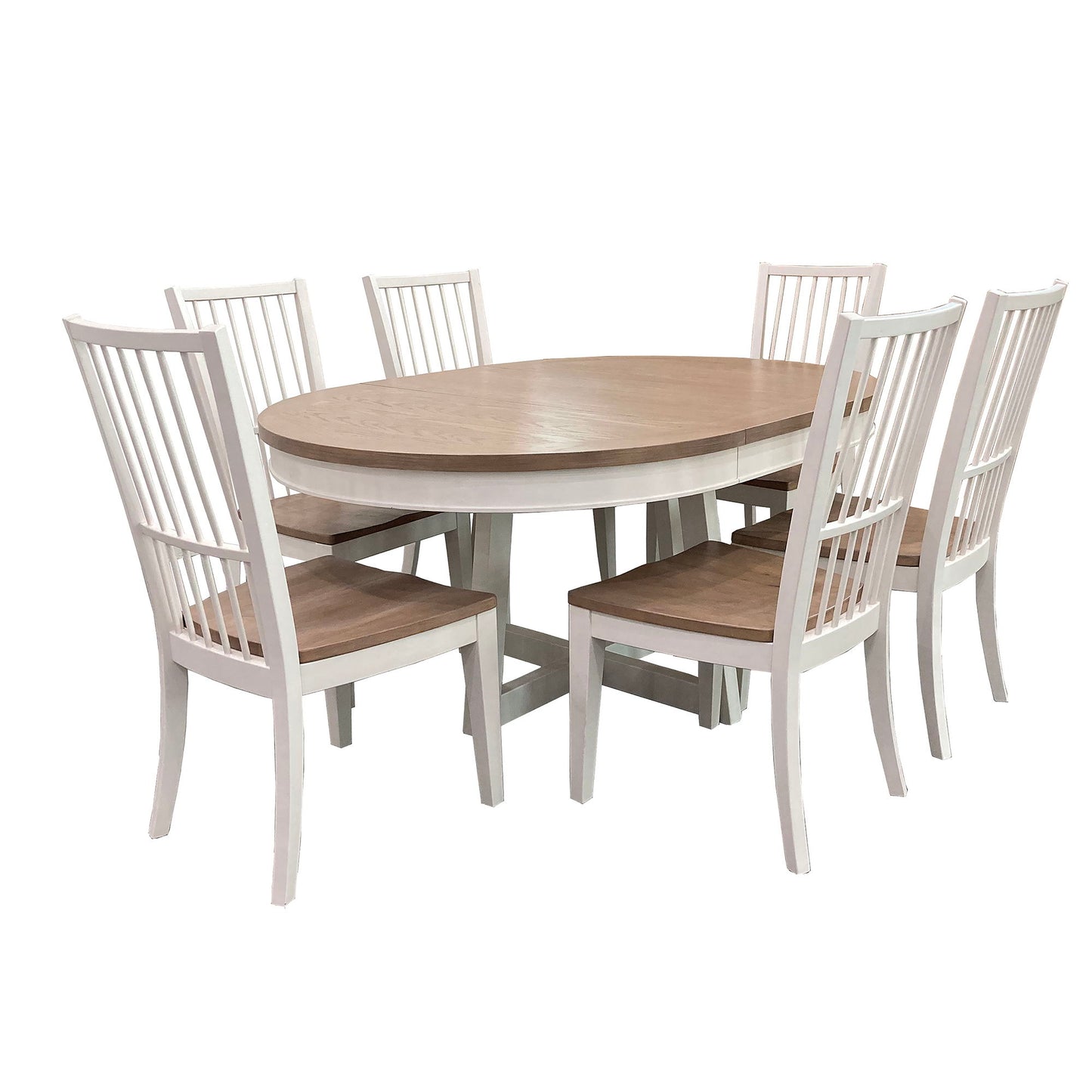 Americana Modern Dining - Round Extendable Dining Table - Cotton