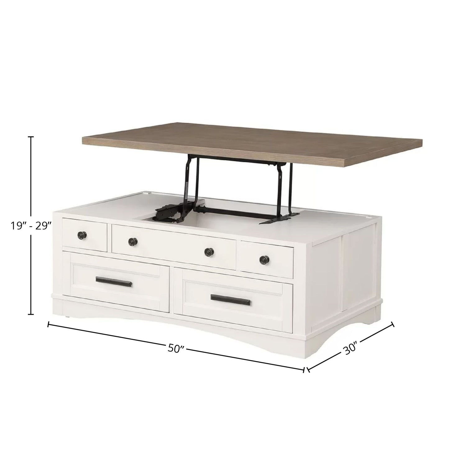 Americana Modern - Cocktail Table With Lift Top - Cotton
