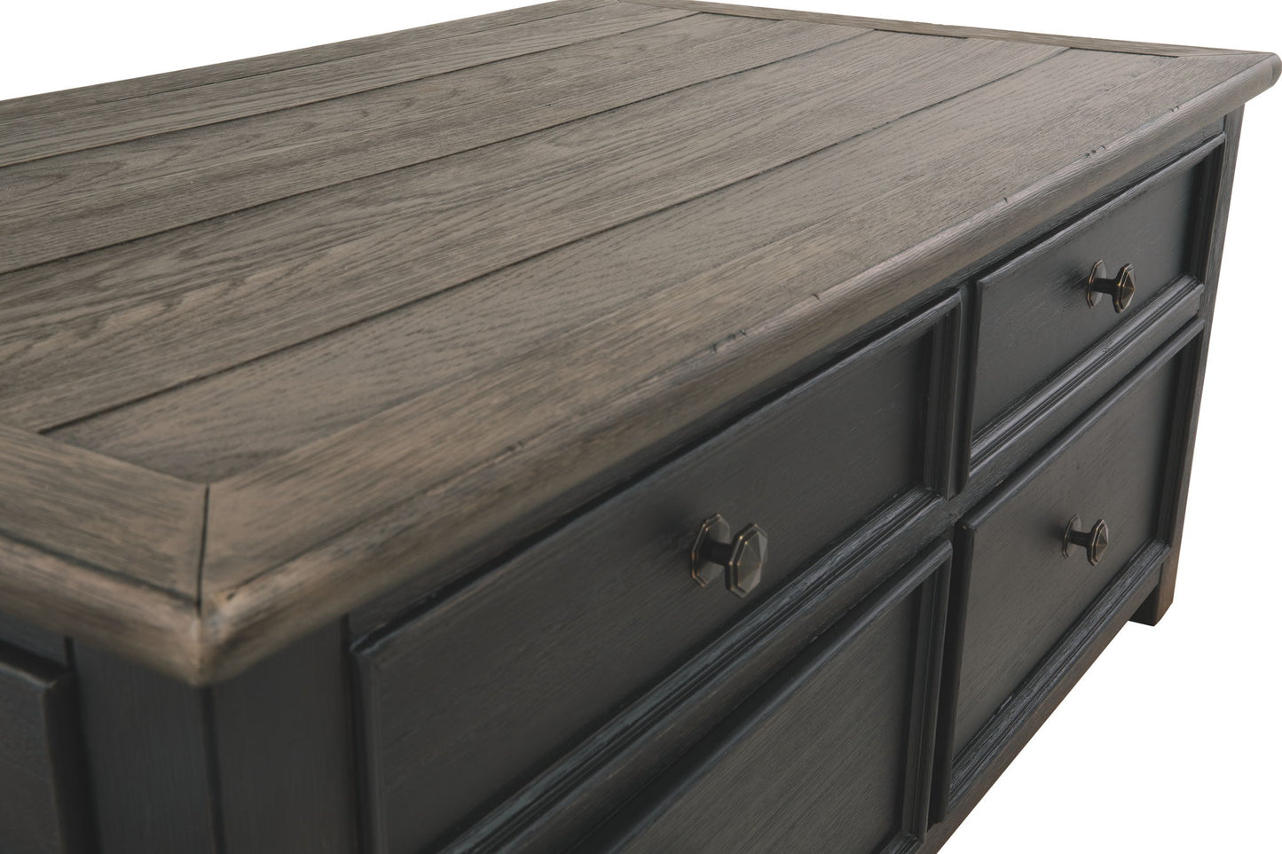 Tyler Creek - Grayish Brown / Black - Lift Top Cocktail Table