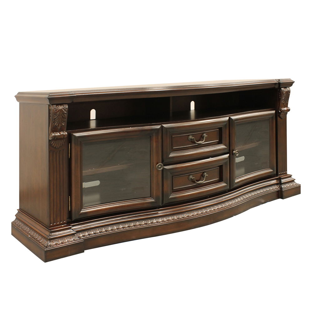Bella - TV Console With Power Center - Vintage Sienna